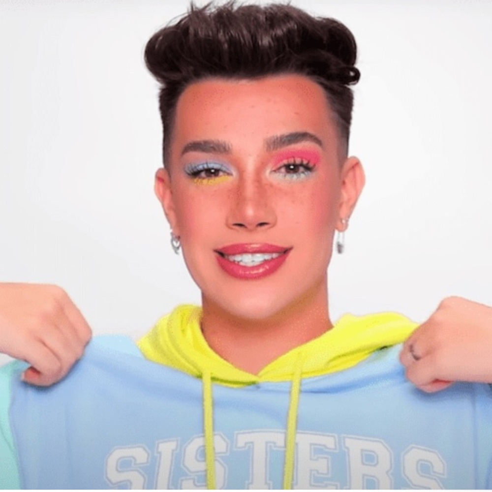JAMES CHARLES SISTERS RECESS HOODIE IN BLUE YELLOW PINK SIZE XL NWOT - Picture 5 of 9
